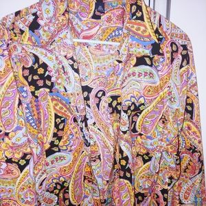 Chaps blouse button up 2x